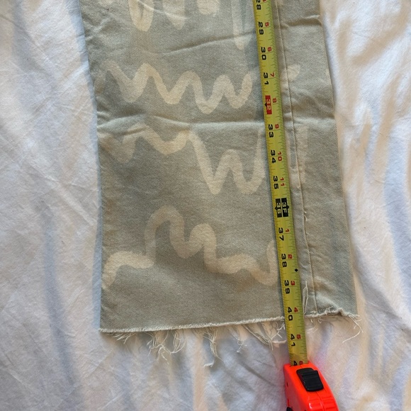 Zara khaki pattern crop jeans - Picture 6 of 6